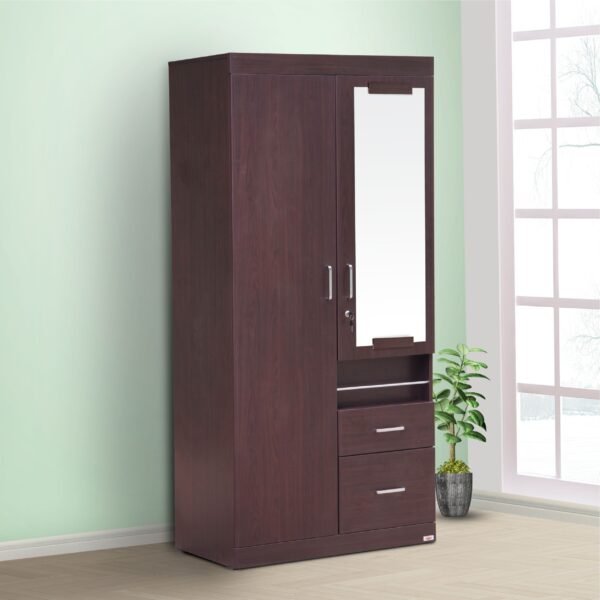 ROSLY 2 DOOR WARDROBE WITH MIRROR PKWR 001