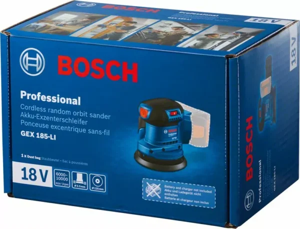 Bosch GEX 185-Li Solo Professional Random Orbit Sander