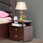 Piyestra ZARENA Night Stand & Cupboard Bedside Table | Elegant, Spacious & Functional Design