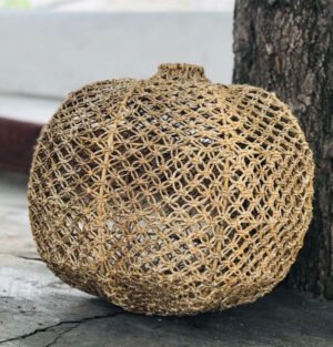 Banana fiber lampshade, Handmade banana leaf lamp shade, Eco-friendly lampshade, Sustainable lampshade, Banana plant fiber light cover, Natural fiber lamp shade, Handcrafted banana fiber lampshade, Artisan lampshade made from banana fiber, Organic lampshade, Tropical lampshade design,