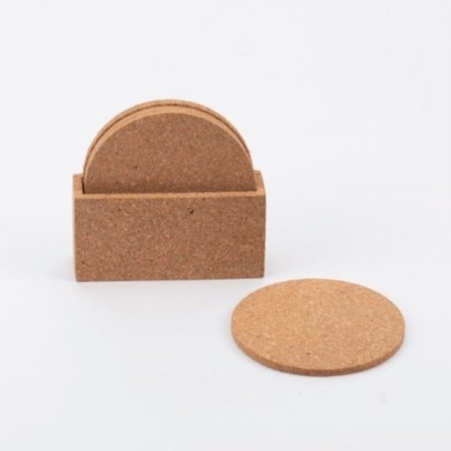 Cork coasters, Coaster set with holder, Set of 4 coasters, Cork drink coasters, Coasters with storage holder, Cork coaster set, Drink coaster set, Cork coaster holder, Coasters for drinks, Cork coaster set of 4, Coaster set with caddy, Absorbent cork coasters, Eco-friendly coaster set, Rustic coaster set, Natural cork coaster set,