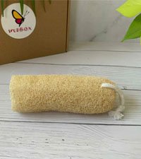 Natural loofah scrubber, Cylindrical loofah scrubber, Loofah sponge scrubber, Eco-friendly loofah scrubber, Organic loofah scrubber, Bath loofah scrubber, Kitchen loofah scrubber, Loofah shower scrubber, Biodegradable loofah scrubber, Sustainable loofah scrubber,