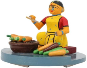 Kondapally Toys, Corn Seller Toy, Traditional Indian Toy, Handcrafted Wooden Figurine, Village Life Miniature, Rural Indian Decor, Artisanal Craftsmanship, Cultural Heritage Toy, Collectible Wooden Toy, Eco-friendly Toy,