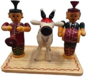 Gangireddu Melam toys, Etikuppaka wooden toys, Indian traditional wooden toys, Handcrafted wooden toys, Eco-friendly wooden toys, Artisanal wooden toys, Ethically sourced wooden toys, Decorative wooden toys, Cultural Indian toys, Sustainable playthings,