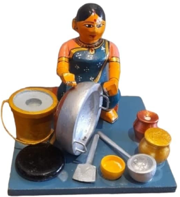 Kondapally wooden toys, Indian wooden toys, Handcrafted wooden toys, Traditional Indian toys, Kitchen utensil toys, Culinary toys, Wooden kitchen playset, Eco-friendly toys, Indian handicrafts, Wooden toy collectibles,