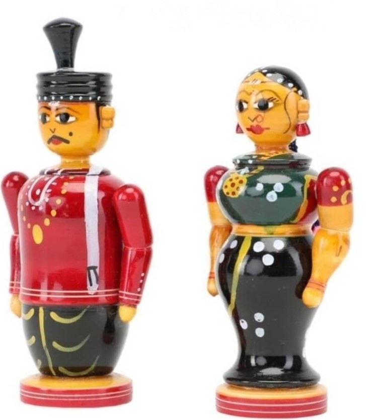 Traditional marriage couple toy, Pelli ensemble playset, Indian wedding toy set, Traditional doll set, Wedding couple figurines, Ethnic toy set, Traditional Indian toy, Pelli ceremony toys, Cultural playset, Pretend play marriage set,