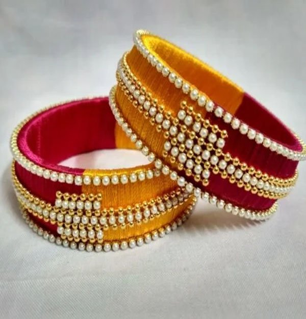 Silk Thread Bangles Set