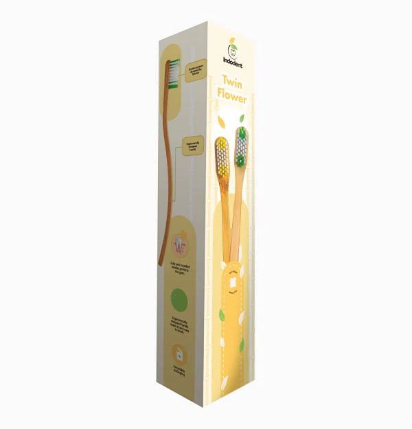 Bamboo Brushes Premium Twin Flower 1 Bamboo Brushes Premium Twin Flower