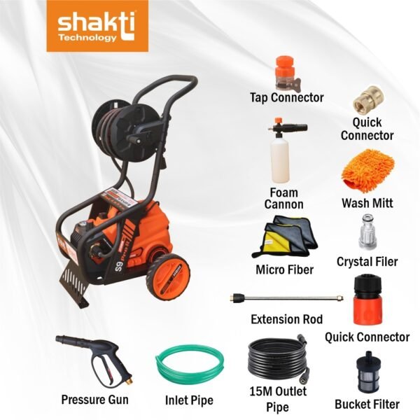 Shakti Pressure Washer S9 Pro-R [Powerful & Efficient] – High-Performance Cleaning Machine (2024)