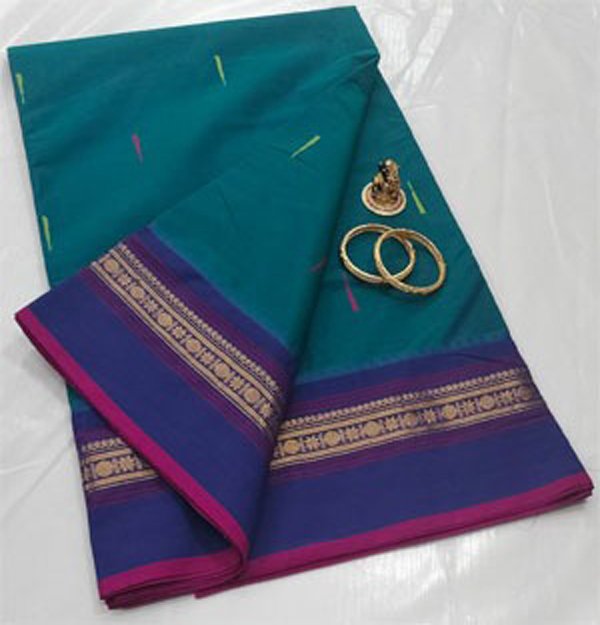 Kanchi Cotton hand woven putta saree