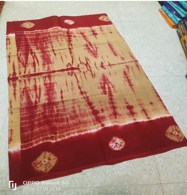 Bandhani cotton saree