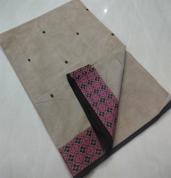 Kanchi Cotton hand woven putta saree