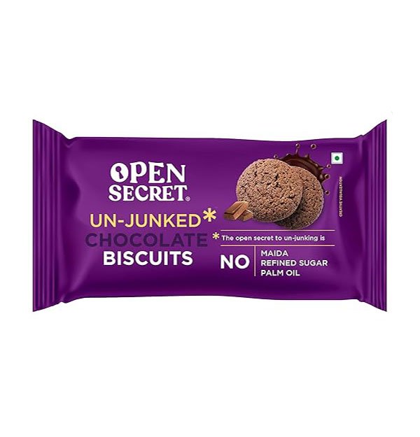Open Secret Un-Junked Chocolate Biscuit Cookies Pack of 6