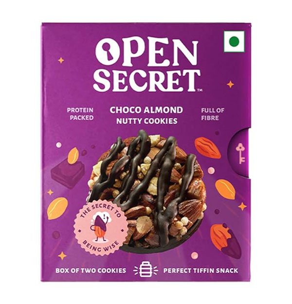 Open Secret Choco Almond Nutty Cookies, Healthy almond cookies, Guilt-free chocolate almond snacks, Nutty cookies with chocolate, Buy Open Secret cookies online, Almond nutty cookie recipe, Best healthy cookies for kids, Open Secret healthy munchies, Choco almond nutty treats,