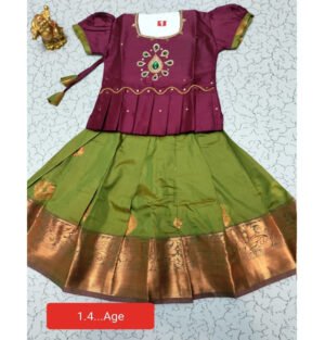 Kids Pattu Pavadai online, Traditional Pattu Pavadai for kids, Kids silk Pavadai set, Pattu Pavadai dress for baby girls, Kids Pattu Pavadai with dupatta, Ethnic wear for kids - Pattu Pavadai, Buy Kids Pattu Pavadai sets, Designer Pattu Pavadai for toddlers, Baby girl Pattu Pavadai, South Indian Pattu Pavadai for kids,