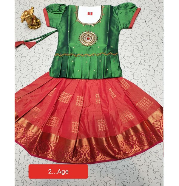 Kids Pattu Pavadai online, Traditional Pattu Pavadai for kids, Kids silk Pavadai set, Pattu Pavadai dress for baby girls, Kids Pattu Pavadai with dupatta, Ethnic wear for kids - Pattu Pavadai, Buy Kids Pattu Pavadai sets, Designer Pattu Pavadai for toddlers, Baby girl Pattu Pavadai, South Indian Pattu Pavadai for kids,