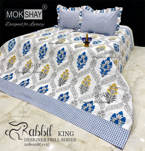 Mokshay King size Bed-covers (Bedsheets & pillow covers) (Vishesh)