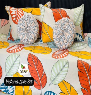 Hand Made Designer 5-pc's-Cushion-Bedding-Set