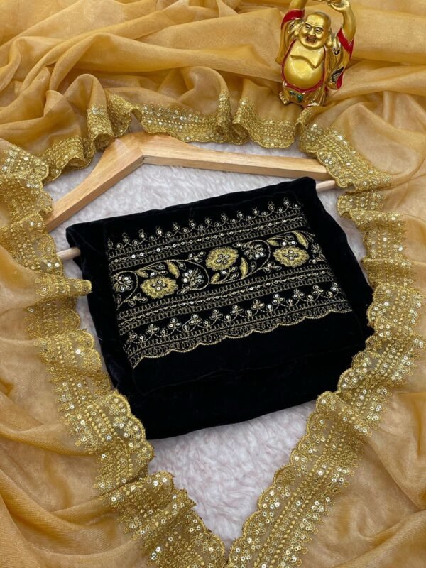 Golden Twill Net Saree, With blouse piece