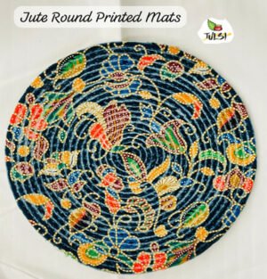 Jute Round Printed Mats