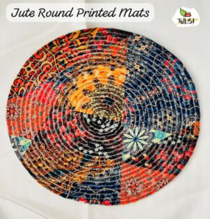 Jute Round Printed Mats