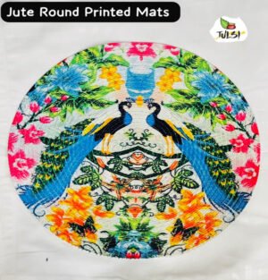 Jute Round Printed Mats