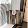 Jute Beach Tote Bag