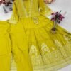 Anarkali kurta set with saganeri print