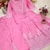 Anarkali kurta set with saganeri print