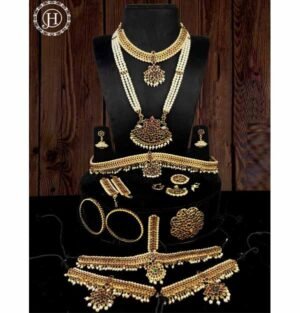 Copper Multicolour Bharatanatyam Jewellery Complete Set