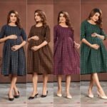 100% Pure Cotton Good NewwZ Full Flair Gown is the Ultimate Maternity & Feeding Dress [Comfort and Style for New Moms!]