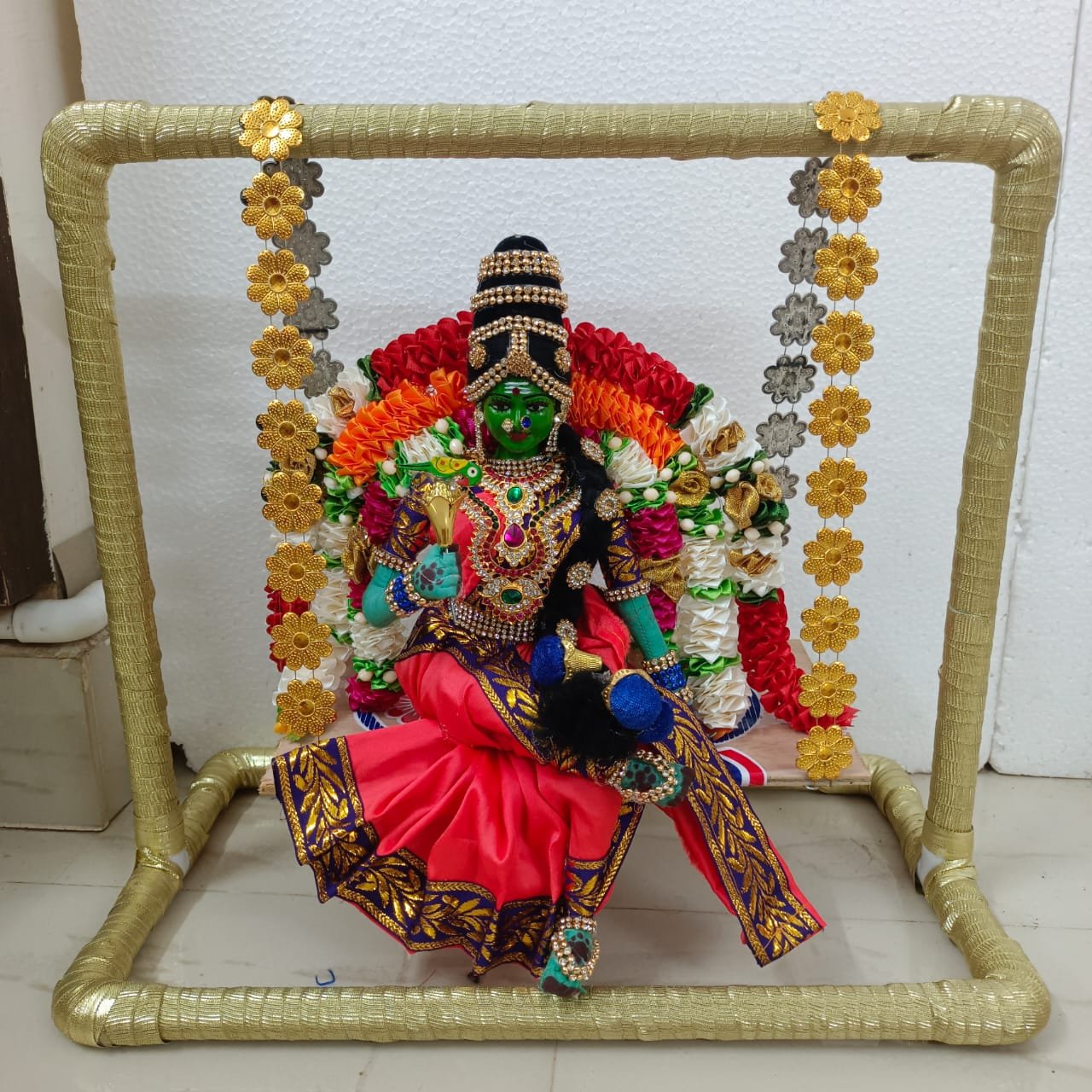 Meenakshi Handmade Fabric Doll – 100% Handcrafted, 12-Inch Traditional Decor Collectible 1 Meenakshi Fully Handmade Fabric Doll with Fiber Face – Traditional Handcrafted Decorative Doll