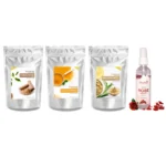 [4-in-1 Natural Glow Pack] Pankhudi Multani Mitti, Kasturi Turmeric, Sandalwood Powder & Rose Water