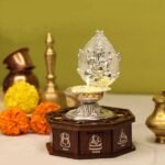 Solar Silver Ganpati Diya | Traditional Pooja Deepam | Eco-Friendly Ganesh Lamp