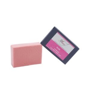 Handcrafted Rose Cow Ghee Herbal Soap bar with rose petals