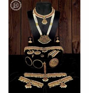 Copper Multicolour Bharatanatyam Set