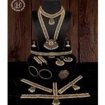 [10-Piece Set] Elegant Bharatanatyam Jewellery Set – Traditional Kemp Stones (JH142)