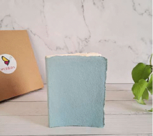 Handcrafted Deckle Edge Notebook with rustic paper and vintage finish