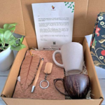 [5-in-1 Nature-Inspired Gift Set] Cork Diary, Bamboo Accessories & Eco Cups – A Thoughtful Green Gift
