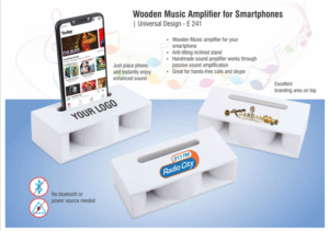 Eco-friendly handcrafted wooden smartphone amplifier boosting mobile sound naturally