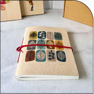 Leafscape Handmade Paper Diary with Natural Leaf Cover – Eco-Friendly Journal