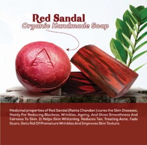 Red Sandal Soap with Rakta Chandan for Clear and Radiant Skin