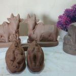 [Set of 3] Clay Mannettu & Balarama, Krishna & Nagappa | Traditional Dolls