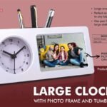 #1 Large Clock with 6-Photo Frame for Home & Office