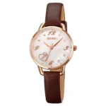 [3-Dial Beauty] Skmei Quartz Leather Strap Watch for Women – Elegant & Everyday-Ready