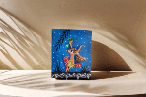 Small Sculpted Key Holder – Gullakaari – Handcrafted Wooden Key Hanger with Intricate Indian Motifs