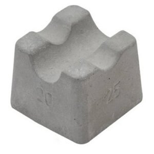 Concrete Cover Block 20/25mm – Dual height spacer block for reinforced concrete structures