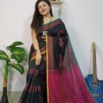 Handloom Khadi Cotton Saree (HANDLOOM COTTON SILK Maheshwari saree)
