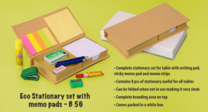 Eco Stationery Set with Memo Pads