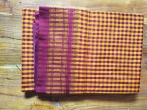 Ilkal Mercerized Cotton Maroon Saree with Tope Pallu